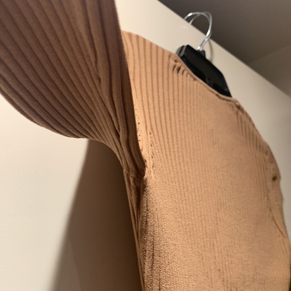 Anine Bing Tan Rib Knit Midi dress - Picture 13 of 16